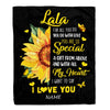 Personalized To My Lala Blanket From Grandkids Granddaughter I Want To Say I Love You Sunfower Lala Birthday Mothers Day Christmas Customized Fleece Blanket | siriusteestore