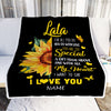 Personalized To My Lala Blanket From Grandkids Granddaughter I Want To Say I Love You Sunfower Lala Birthday Mothers Day Christmas Customized Fleece Blanket | siriusteestore