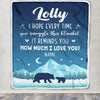 Personalized To My Lolly Blanket From Granddaughter Grandson I Hope Every Time Bear Lolly Birthday Mothers Day Christmas Customized Fleece Blanket | siriusteestore