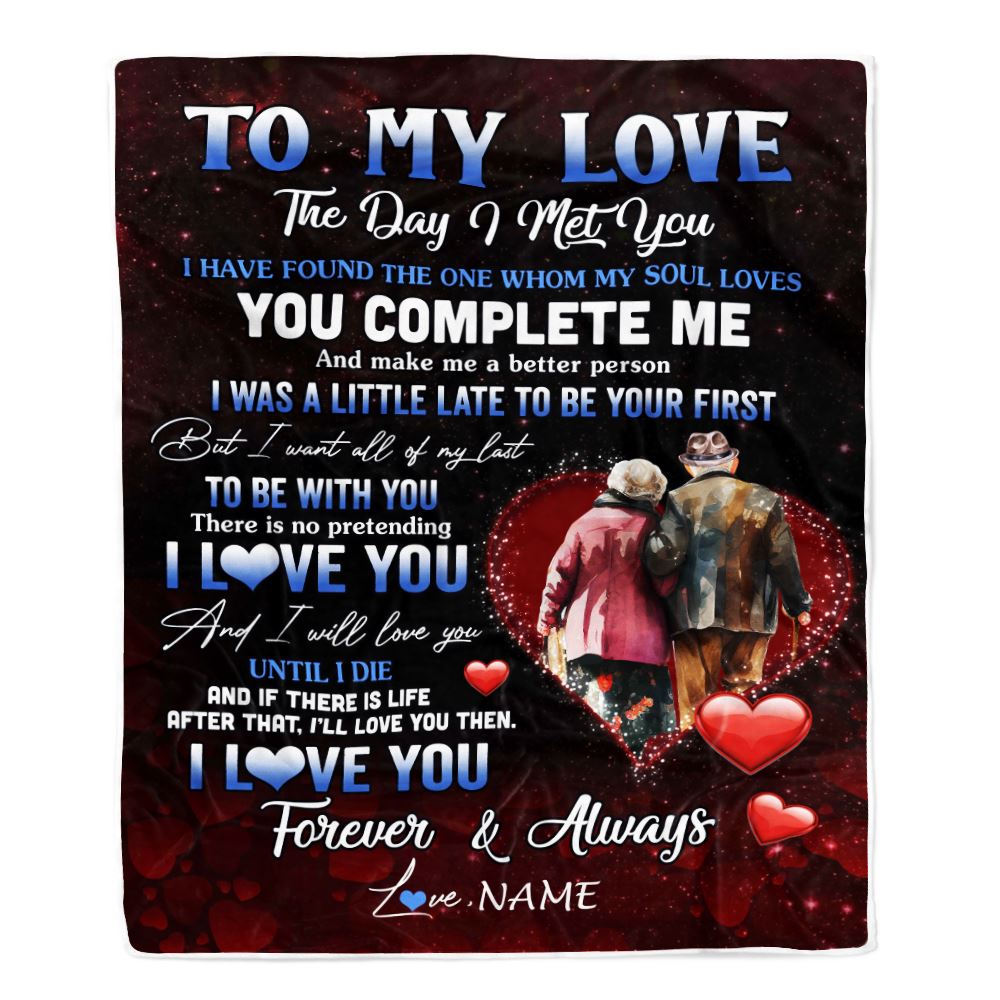 Personalized To My Love Blanket From Wife Husband Girlfriend Boyfriend I Love You Until I Die Wedding Anniversary Birthday Christmas Customized Fleece Blanket | siriusteestore