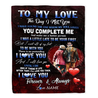 Personalized To My Love Blanket From Wife Husband Girlfriend Boyfriend I Love You Until I Die Wedding Anniversary Birthday Christmas Customized Fleece Blanket | siriusteestore