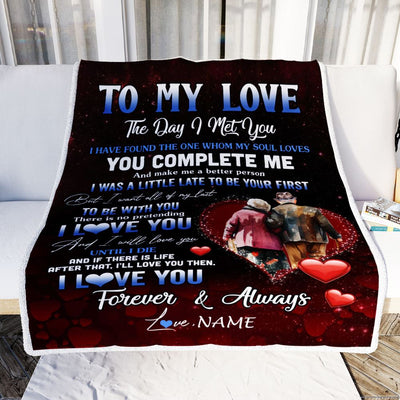 Personalized To My Love Blanket From Wife Husband Girlfriend Boyfriend I Love You Until I Die Wedding Anniversary Birthday Christmas Customized Fleece Blanket | siriusteestore