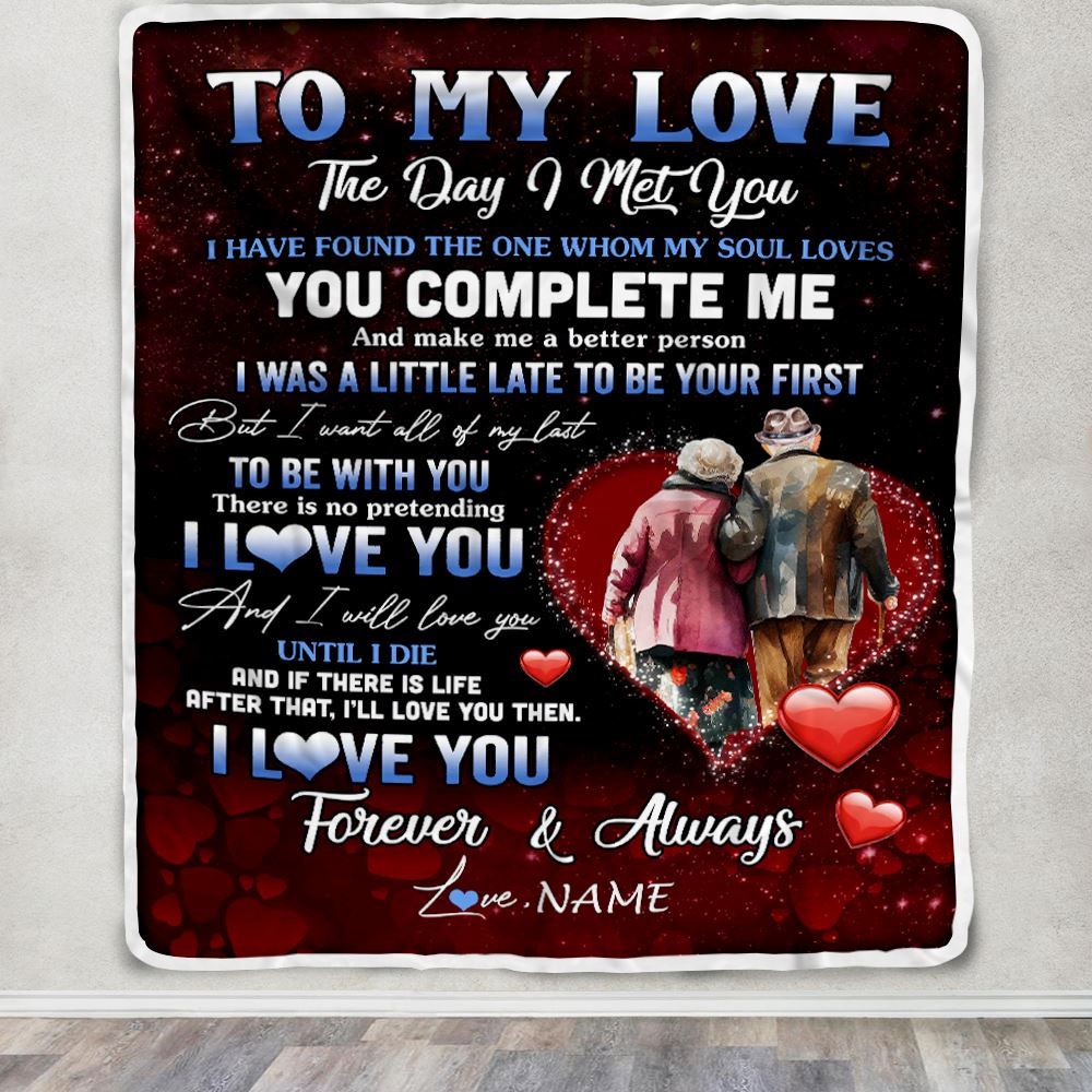 Personalized To My Love Blanket From Wife Husband Girlfriend Boyfriend I Love You Until I Die Wedding Anniversary Birthday Christmas Customized Fleece Blanket | siriusteestore