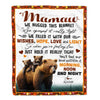 Personalized To My Mamaw Blanket From Granddaughter Grandson Bear I Love You Mamaw Birthday Mothers Day Christmas Customized Fleece Throw Blanket | siriusteestore