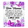 Personalized To My Mamaw Blanket From Granddaughter Grandson Butterfly Love And Appreciate Mamaw Birthday Mothers Day Christmas Customized Fleece Blanket | siriusteestore
