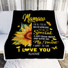 Personalized To My Mamaw Blanket From Grandkids Granddaughter I Want To Say I Love You Sunfower Mamaw Birthday Mothers Day Christmas Customized Fleece Blanket | siriusteestore