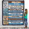 Personalized To My Man Blanket From Wife Never Forget I Love You Husband Birthday Anniversary Wedding Valentines Day Christmas Customized Fleece Throw Blanket | siriusteestore