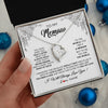 Forever Love Necklace | Personalized To My Memaw Necklace From Grandkids Granddaughter Hold This Close Feel My Love Memaw Birthday Mothers Day Jewelry Customized Gift Box Message Card | siriusteestore