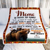 Personalized To My Meme Blanket From Granddaughter Grandson Bear I Love You Meme Birthday Mothers Day Christmas Customized Fleece Throw Blanket | siriusteestore