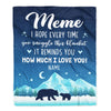 Personalized To My Meme Blanket From Granddaughter Grandson I Hope Every Time Bear Meme Birthday Mothers Day Christmas Customized Fleece Throw Blanket | siriusteestore