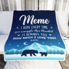 Personalized To My Meme Blanket From Granddaughter Grandson I Hope Every Time Bear Meme Birthday Mothers Day Christmas Customized Fleece Throw Blanket | siriusteestore