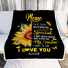Personalized To My Meme Blanket From Grandkids Granddaughter I Want To Say I Love You Sunfower Meme Birthday Mothers Day Christmas Customized Fleece Blanket | siriusteestore