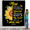 Personalized To My Mimi Blanket From Grandkids Granddaughter I Want To Say I Love You Sunfower Mimi Birthday Mothers Day Christmas Customized Fleece Blanket | siriusteestore