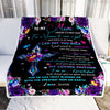 Personalized To My Mom Blanket From Daughter Letter Love You Cross Christian Mom Birthday Mothers Day Thanksgiving Christmas Customized Fleece Blanket | siriusteestore