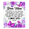 Personalized To My Mom Blanket From Daughter Son Butterfly Love And Appreciate Mom Mother Birthday Mothers Day Christmas Customized Fleece Throw Blanket | siriusteestore