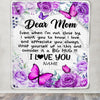 Personalized To My Mom Blanket From Daughter Son Butterfly Love And Appreciate Mom Mother Birthday Mothers Day Christmas Customized Fleece Throw Blanket | siriusteestore