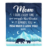 Personalized To My Mom Blanket From Daughter Son I Hope Every Time Bear Mom Mother Birthday Mothers Day Christmas Customized Fleece Throw Blanket | siriusteestore