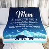 Personalized To My Mom Blanket From Daughter Son I Hope Every Time Bear Mom Mother Birthday Mothers Day Christmas Customized Fleece Throw Blanket | siriusteestore