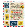 Personalized To My Mom Blanket From Daughter Son Mail Letter I Just Want To Say Thank You Mom Birthday Mothers Day Christmas Customized Fleece Throw Blanket | siriusteestore