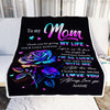 Personalized To My Mom Blanket From Daughter Son Rose Thank You For Giving My Life Mom Birthday Mothers Day Christmas Customized Bed Fleece Blanket | siriusteestore