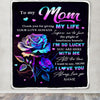 Personalized To My Mom Blanket From Daughter Son Rose Thank You For Giving My Life Mom Birthday Mothers Day Christmas Customized Bed Fleece Blanket | siriusteestore