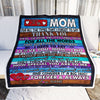 Personalized To My Mom Blanket From Daughter Son Wood Thank You I Love You Mom Birthday Mothers Day Christmas Customized Bed Fleece Throw Blanket | siriusteestore