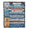 Personalized To My Mom Blanket From Daughter Son Wood You Are My Favorite Mom Birthday Mothers Day Thanksgiving Christmas Customized Bed Fleece Throw Blanket | siriusteestore