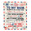 Personalized To My Mom Blanket From Son Air Mail Letter Mail I Love You Always Forever Mom Mother's Day Birthday Christmas Customized Fleece Blanket | siriusteestore