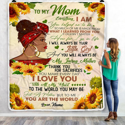 To My Mom - Everything I Am - Fleece Blanket/ Sherpa Blanket