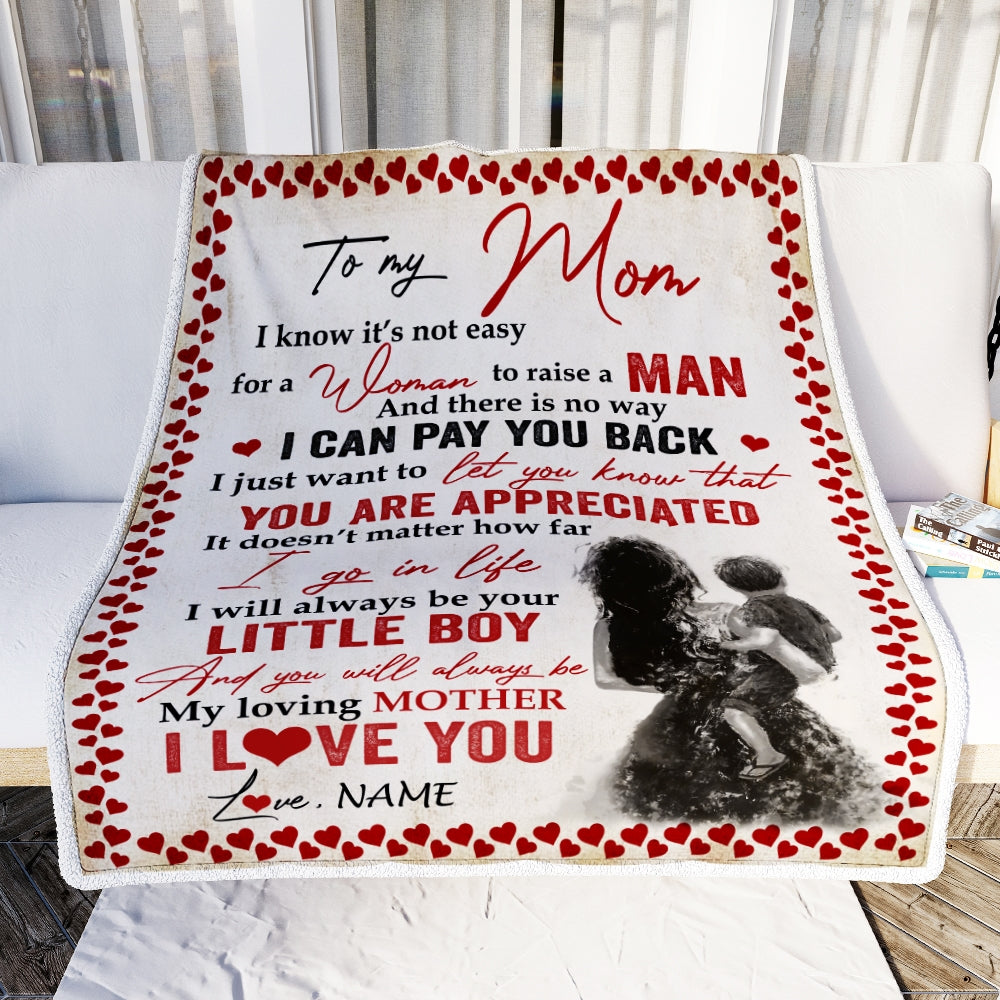 Personalized Throw Blanket for Me and Mom, or Me and Dad. A blanket created  just for the two of you, cozy blanket for Me and Mom.