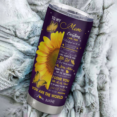 Personalized To My Mom From Daughter Son Stainless Steel Tumbler Cup You Are My Sunshine Butterfly Sunflower Mom Birthday Mothers Day Christmas Travel Mug | siriusteestore
