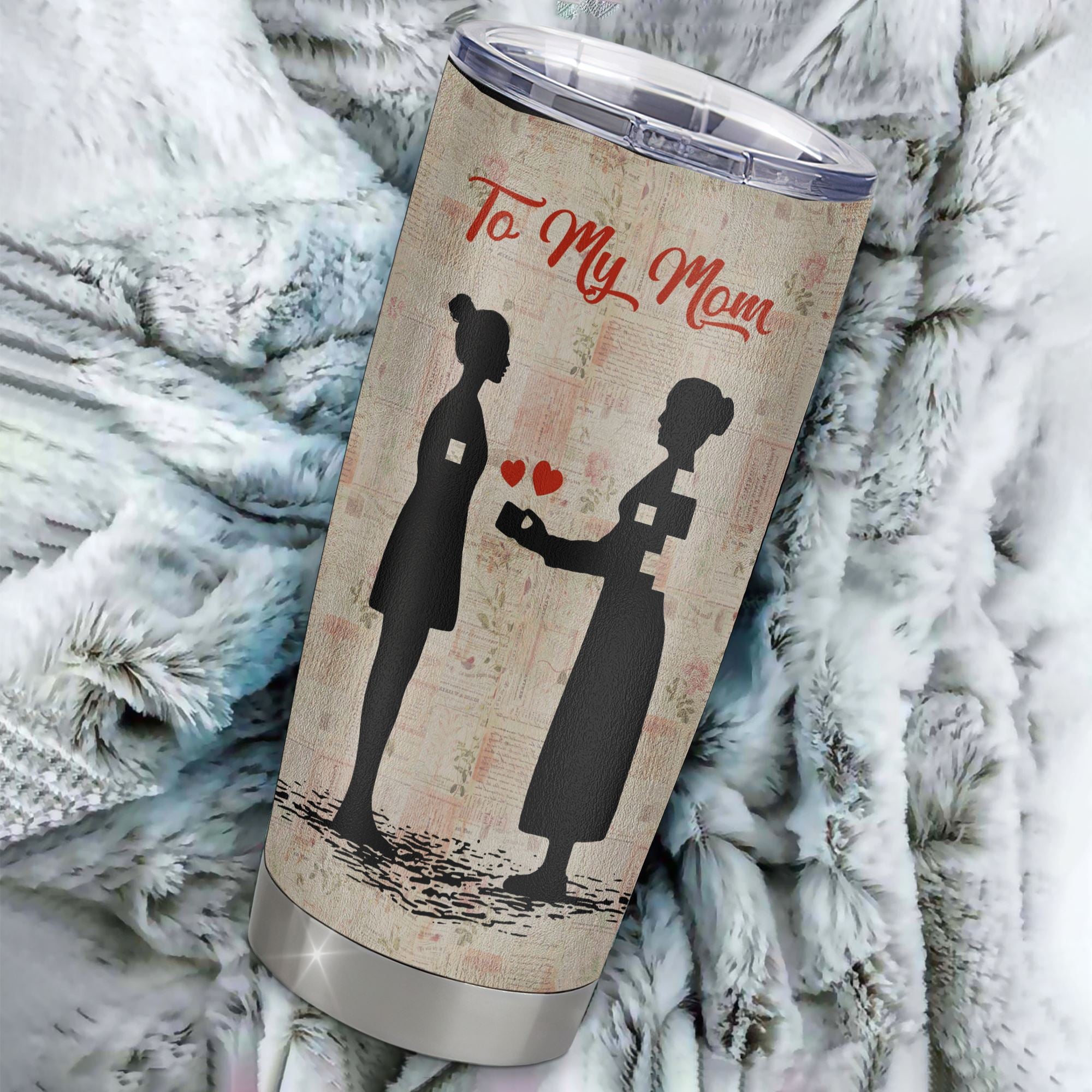 Personalized To My Mom From Daughter Stainless Steel Tumbler Cup  I Know It’s Not Easy For A Man To Raise A Child Mom Mothers Day Birthday Christmas Travel Mug | siriusteestore