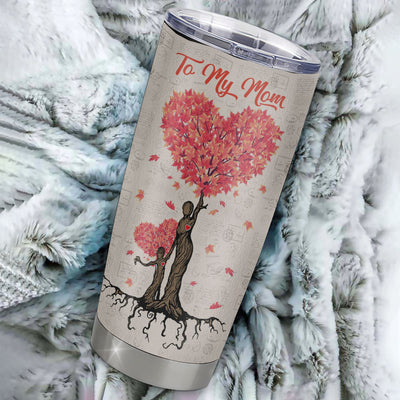 Personalized To My Mom From Daughter Stainless Steel Tumbler Cup Red Tree Your Are The World Mom Mothers Day Birthday Christmas Travel Mug | siriusteestore