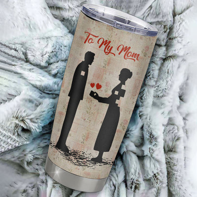 Personalized To My Mom From Son Stainless Steel Tumbler Cup I Know It’s Not Easy For A Man To Raise A Child Mom Mothers Day Birthday Christmas Travel Mug | siriusteestore