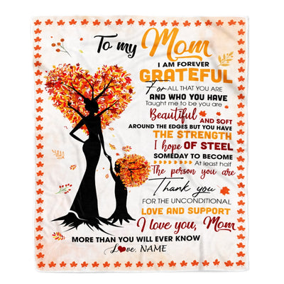 Personalized To My Mom Mommy From Daughter Son Kids Heart Tree I Love You More Than Will Ever Know Mother's Day Birthday Christmas Customized Fleece Blanket | siriusteestore