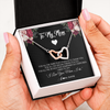 Interlocking Hearts Necklace | Personalized To My Mom Necklace From Daughter Son I Need To Say I Love You Mom Jewelry Birthday Mothers Day Christmas Customized Message Card | siriusteestore