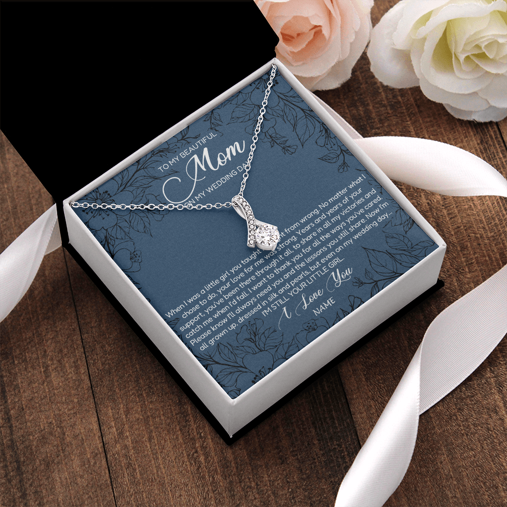 Mom Gift from Kids Happy Mother's Day to A Cool Mom Crown Necklace Leopard Print Message Card Gift Box for Mom Crown Pendant Necklace Luxury Box