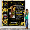 Personalized To My Mom Sunflower Blanket From Daughter Son Love Letter You Are The World Mom Birthday Mothers Day Christmas Customized Bed Fleece Throw Blanket | siriusteestore