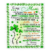 Personalized To My Mom from Daughter Blanket I Am Because You are Mom Birthday Mothers Day Christmas St Patricks Day Customized Fleece Blanket | siriusteestore