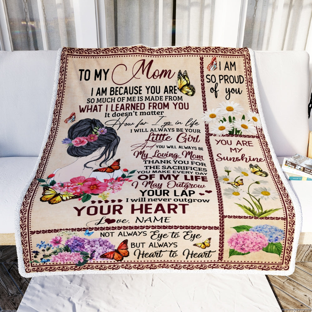 Personalized To My Mom from Daughter Blanket You Will Always Be My Loving Mom Birthday Mothers Day Thanksgiving Christmas Customized Fleece Blanket | siriusteestore