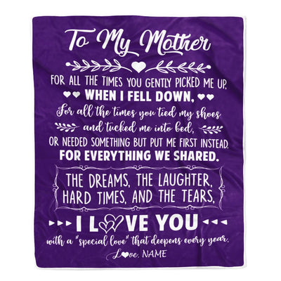 Personalized To My Mother Blanket From Daughter Son I Love You With A Special Love Mom Birthday Mothers Day Christmas Customized Fleece Throw Blanket | siriusteestore