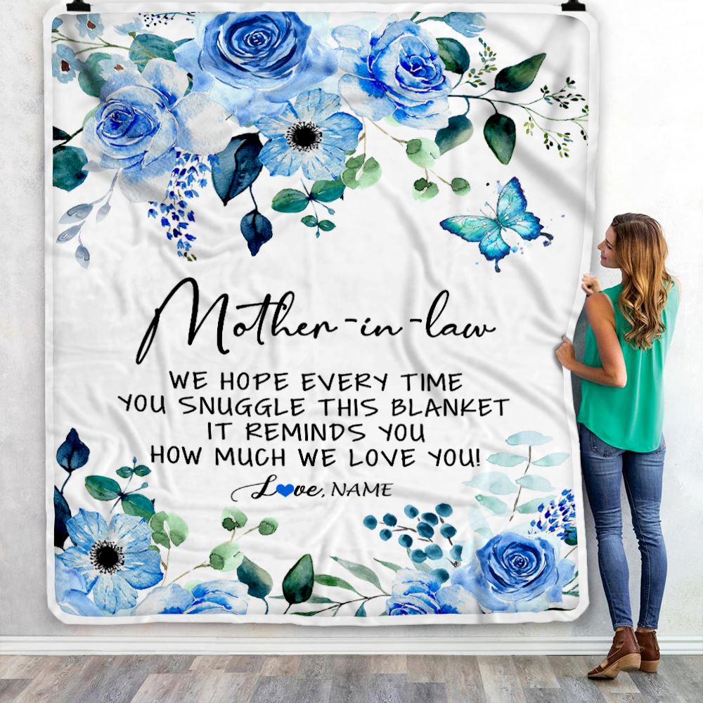 Personalized To My Mother In Law Blanket Floral How Much We Love You M Siriustee