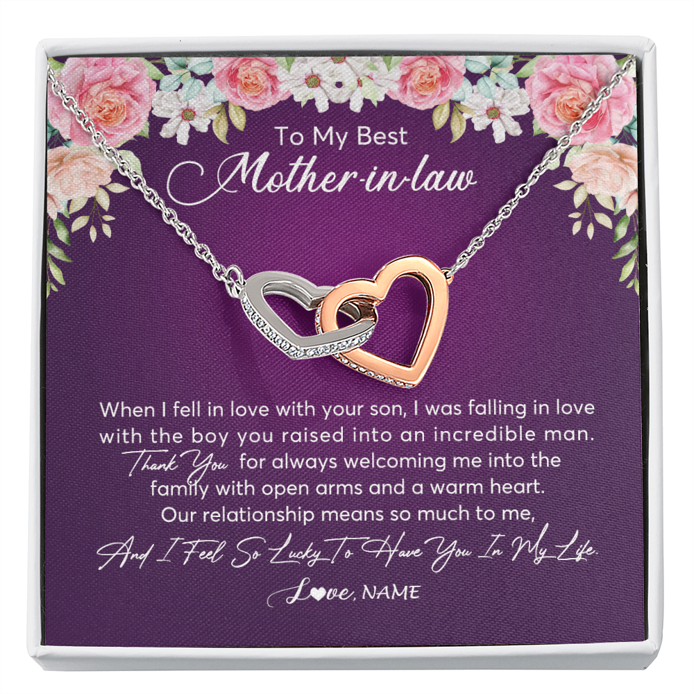 Buy to My Mother in Law Necklace from Daughter | Gift to Mother-in-law for Christmas Birthday Mother's Day, Message Card to Mom-In-Law - Blue Online 