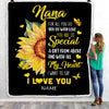 Personalized To My Nana Blanket From Grandkids Granddaughter I Want To Say I Love You Sunfower Nana Birthday Mothers Day Christmas Customized Fleece Blanket | siriusteestore