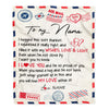 Personalized To My Nana Blanket From Grandkids Grandson Air Mail Letter I Love You Nana Birthday Mothers Day Christmas Customized Fleece Throw Blanket | siriusteestore