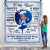 Personalized To My Niece Blanket From Aunt Auntie African Black Women You'll Always Be My Baby Girl Birthday Thanksgiving Christmas Customized Fleece Blanket | siriusteestore