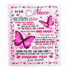 Personalized To My Niece Blanket From Aunt Auntie Uncle Inside This Blanket There Is A Piece Of My Heart Customized For Birthday Christmas Fleece Blanket | siriusteestore