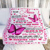 Personalized To My Niece Blanket From Aunt Auntie Uncle Inside This Blanket There Is A Piece Of My Heart Customized For Birthday Christmas Fleece Blanket | siriusteestore