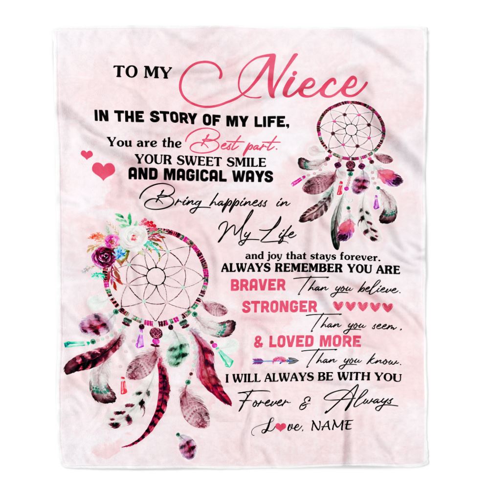 Personalized To My Niece Blanket From Aunt Auntie Uncle You Are The Best Part Niece Birthday Graduation Christmas Customized Bed Fleece Throw Blanket | siriusteestore