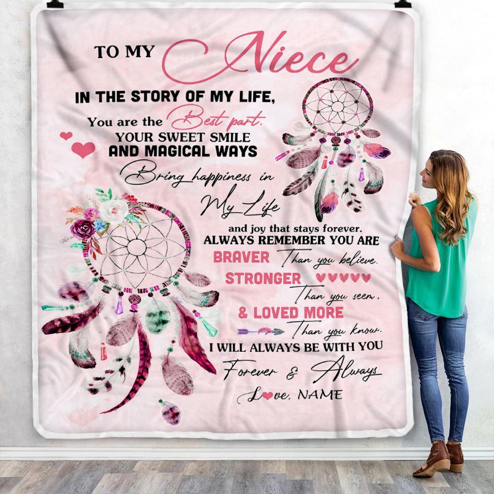 Personalized To My Niece Blanket From Aunt Auntie Uncle You Are The Best Part Niece Birthday Graduation Christmas Customized Bed Fleece Throw Blanket | siriusteestore